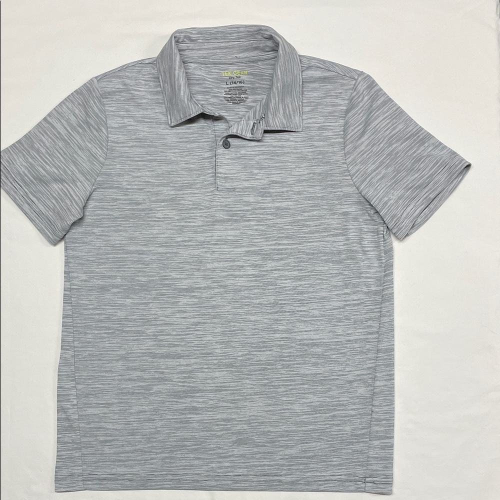 Boys Tek Gear Gray Polo Shirt